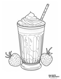 Milkshake Coloring Pages Free Printable Pdfs Invite Creativity