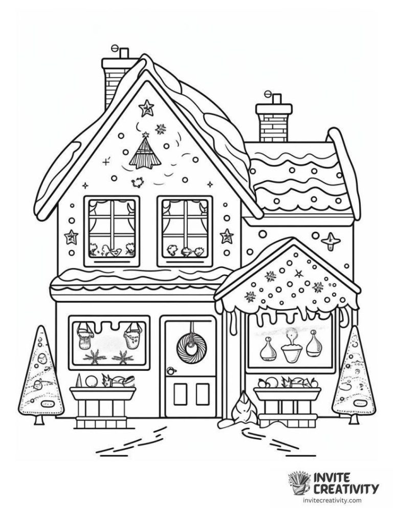 Christmas Coloring Page Collection - Aesthetic Christmas Coloring Page 768x993 