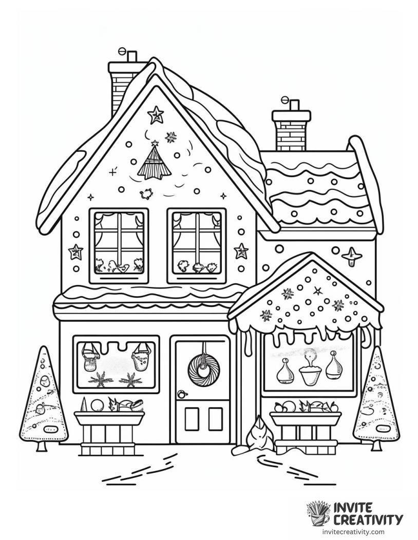 Aesthetic Christmas Coloring page