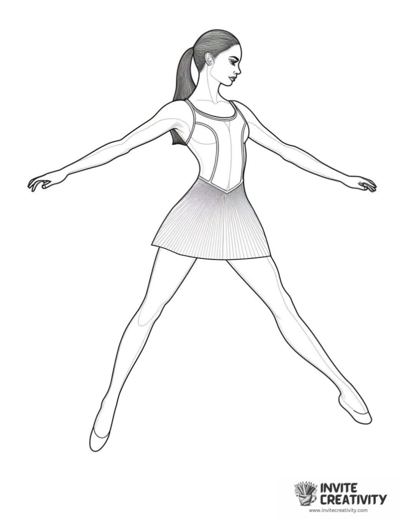 Ballet sport coloring page