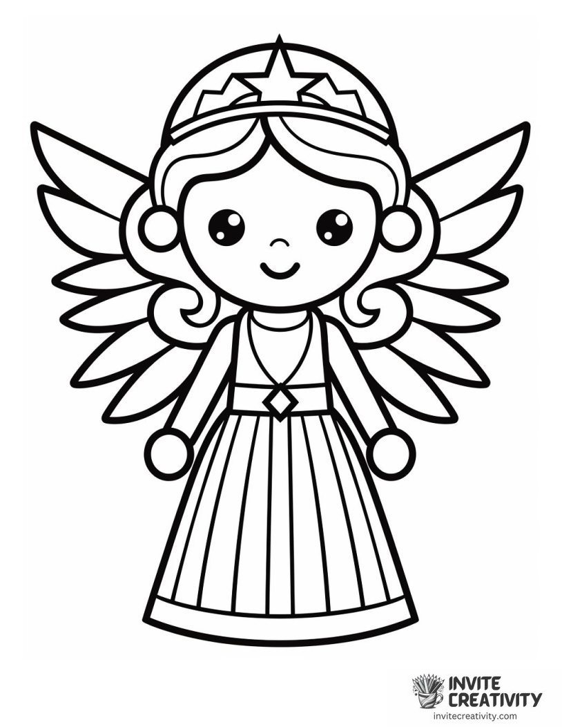 Christmas Angel Coloring page