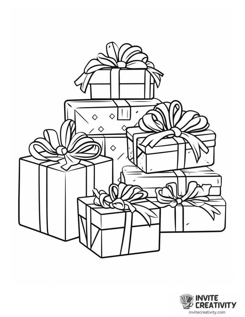 Christmas Gifts Coloring page