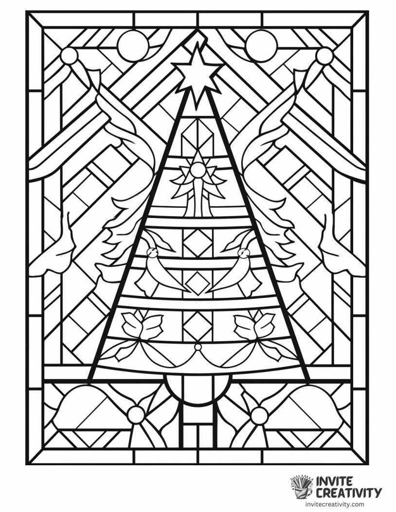 Christmas Stained Glass illustration