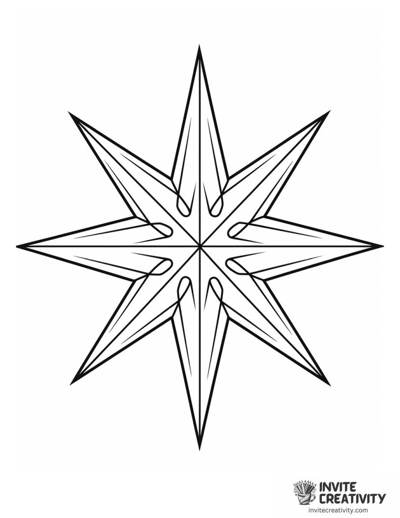 Christmas Star Coloring book page