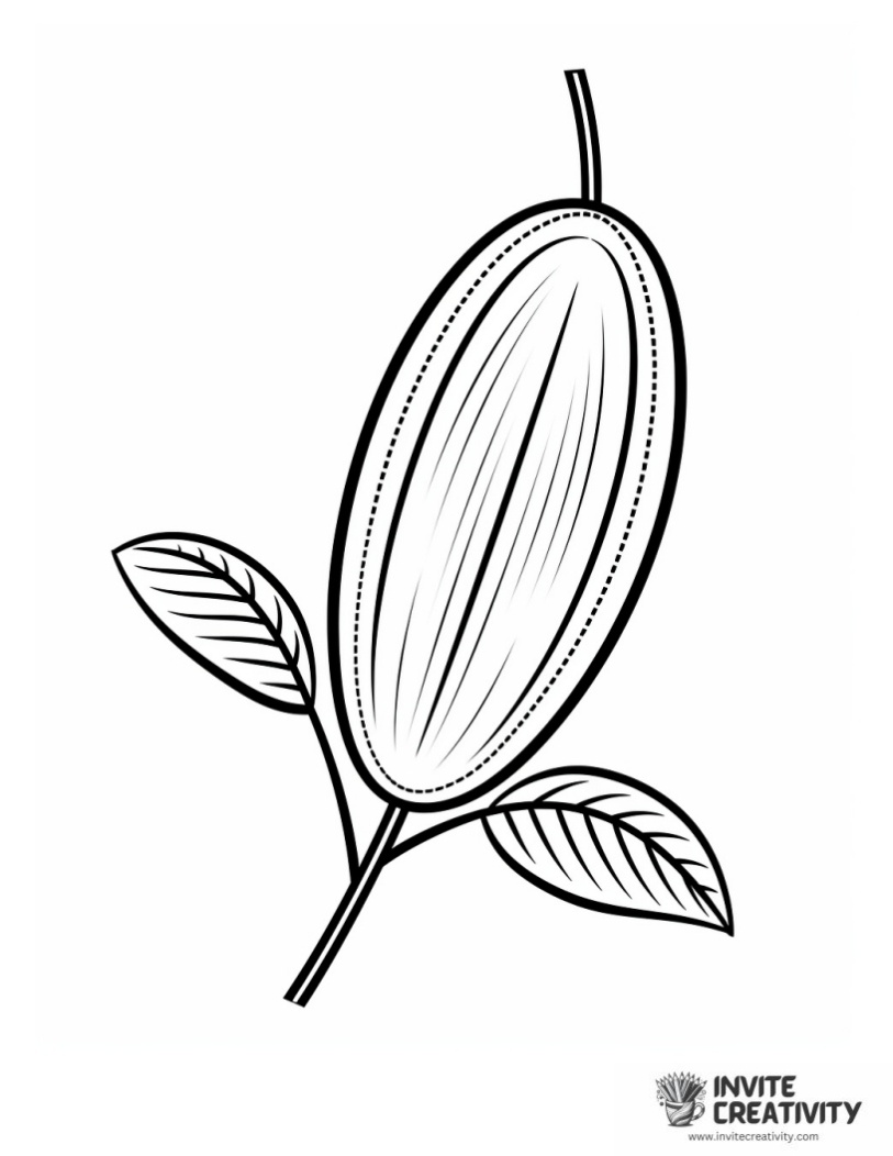 Cucumber coloring book page