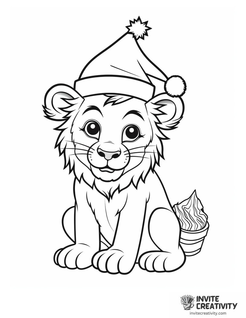 Lion King Christmas Coloring page
