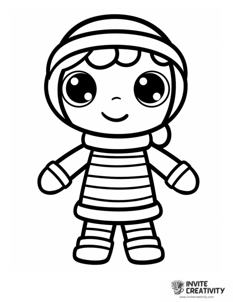 adorable mummy outline