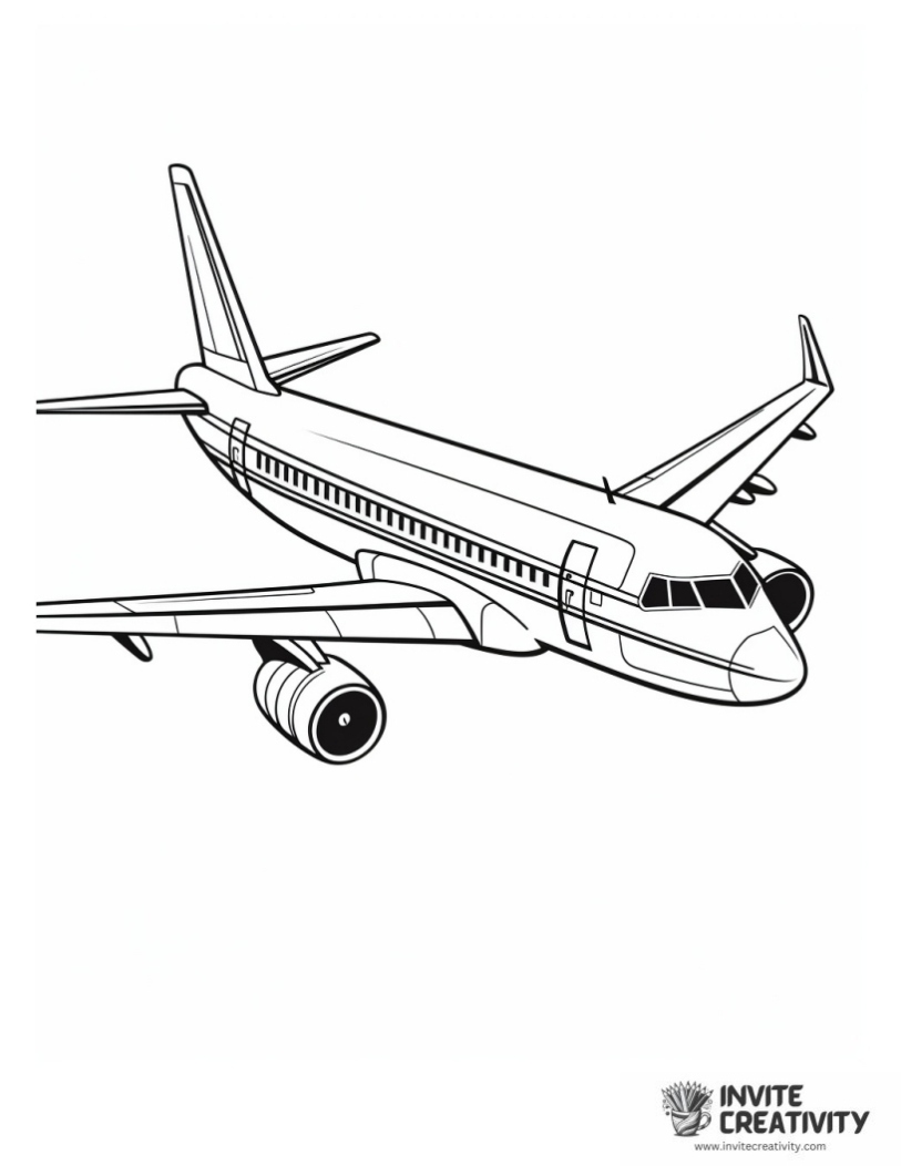 aircraft coloring page