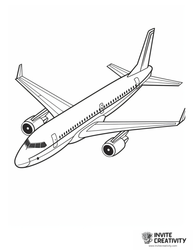airplane coloring book page