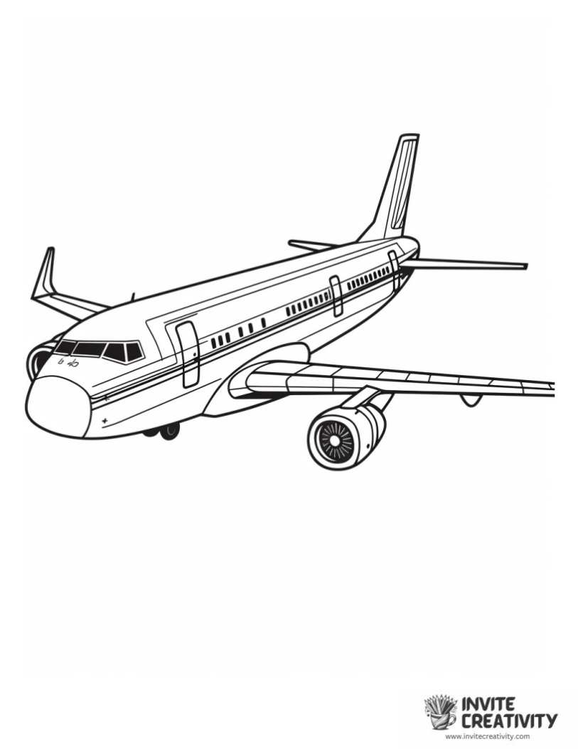 airplane coloring page