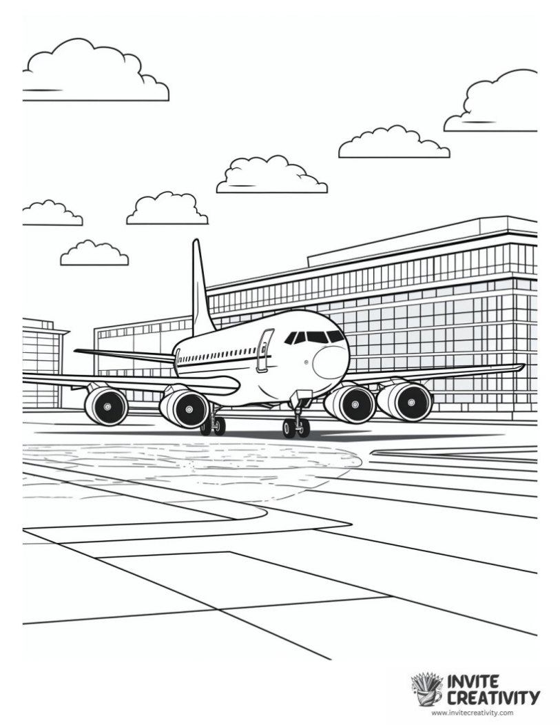 airport coloring page