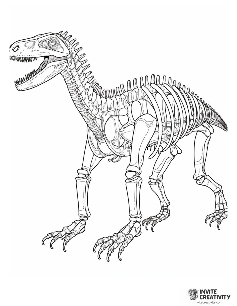 allosaurus anatomy coloring sheet