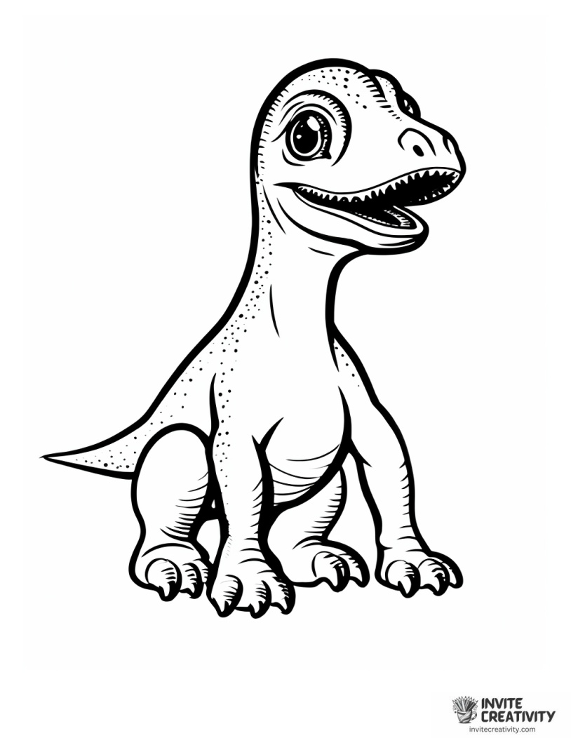 allosaurus baby coloring book page