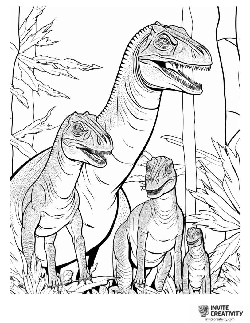 allosaurus family to color