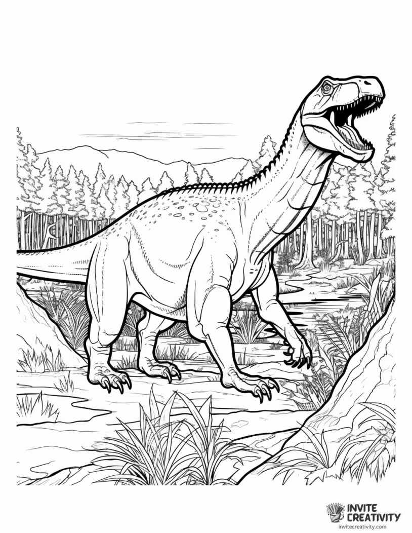 allosaurus in a prehistoric setting