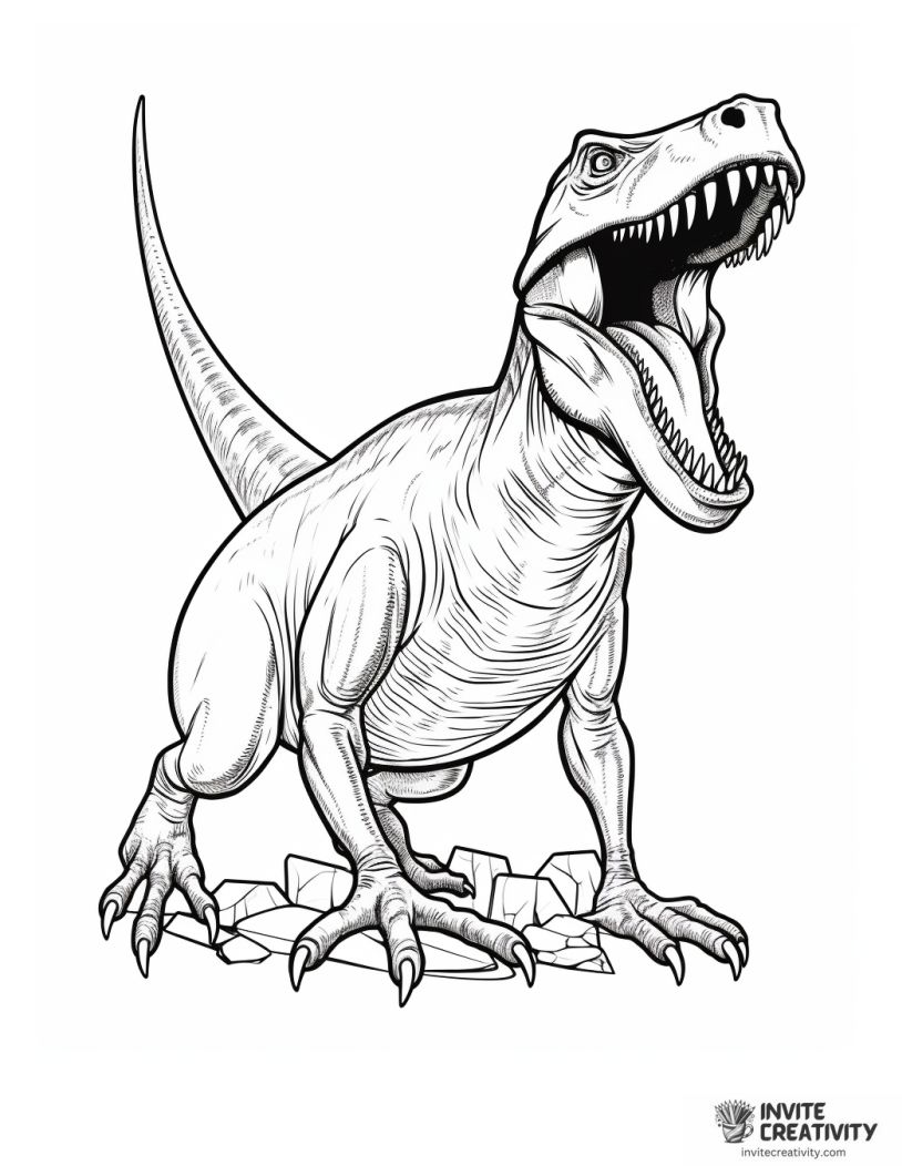 allosaurus roaring illustration