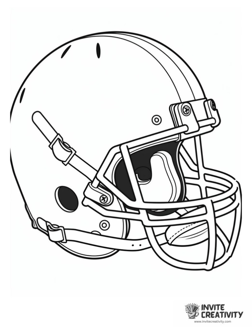 american football blank helmet coloring sheet