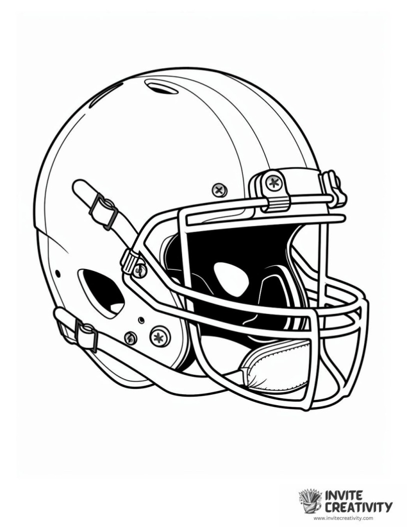 american football helmet to color