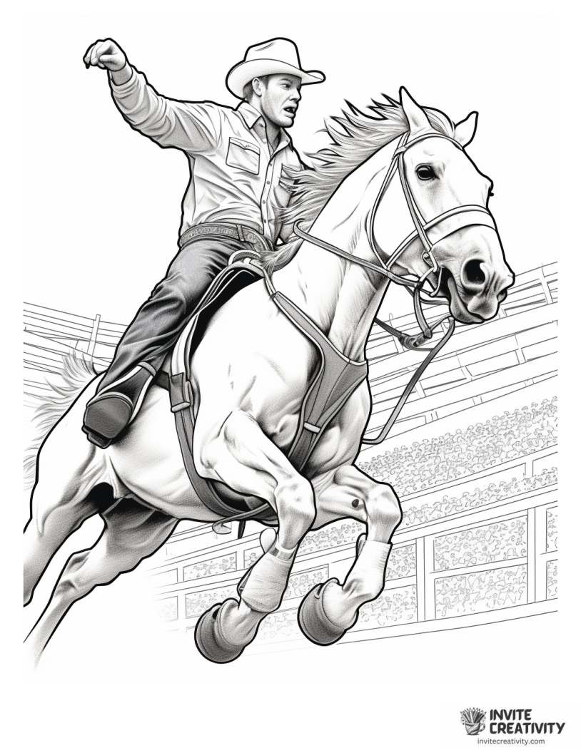 american rodeo drawing to color
