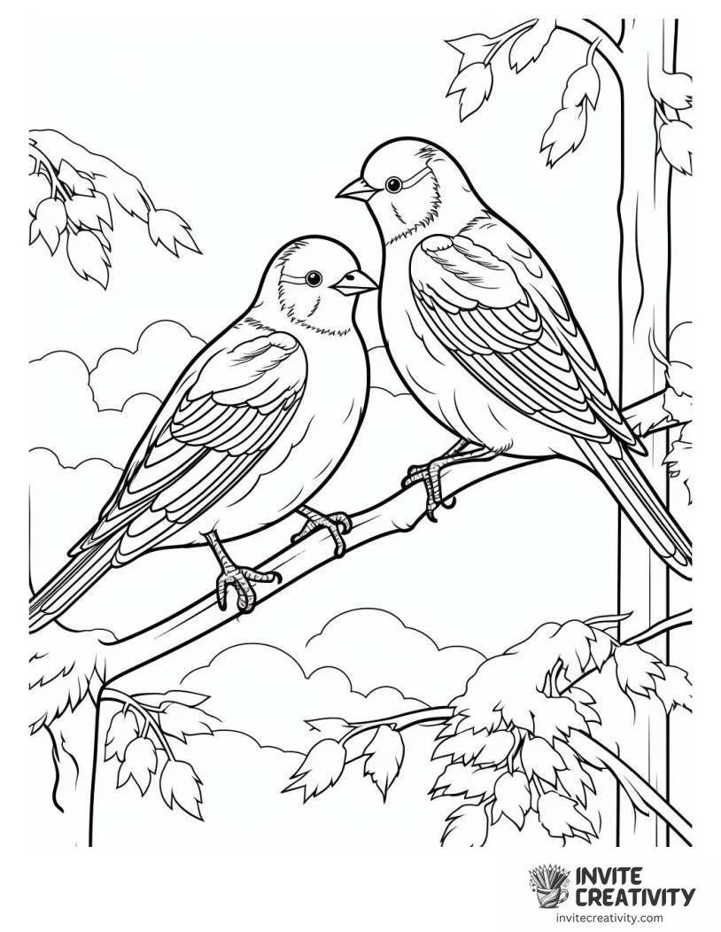 animals in snow Coloring page of