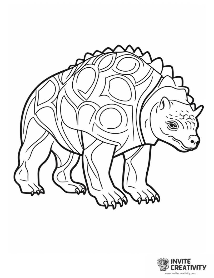 ankylosaurus coloring page