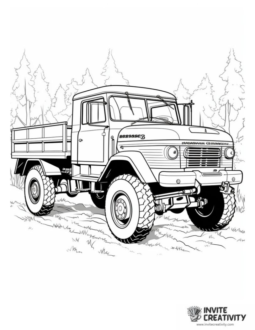 army truck outline