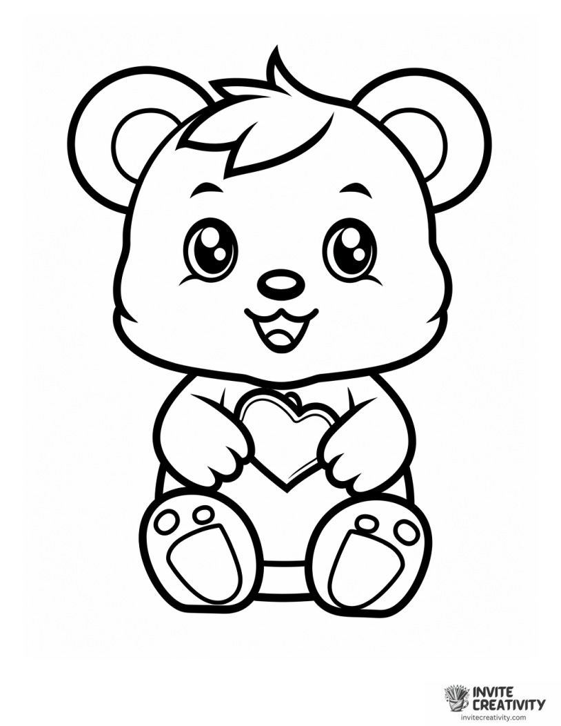 assorted gummy bears coloring sheet