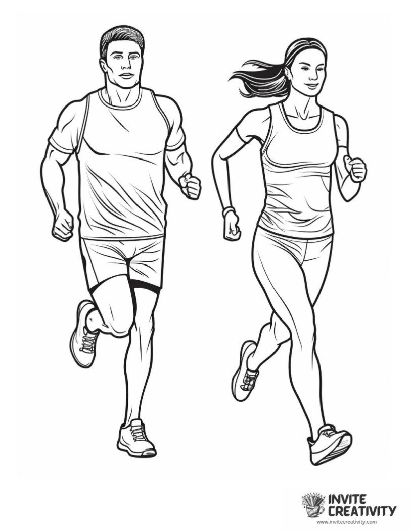 atheletes coloring page