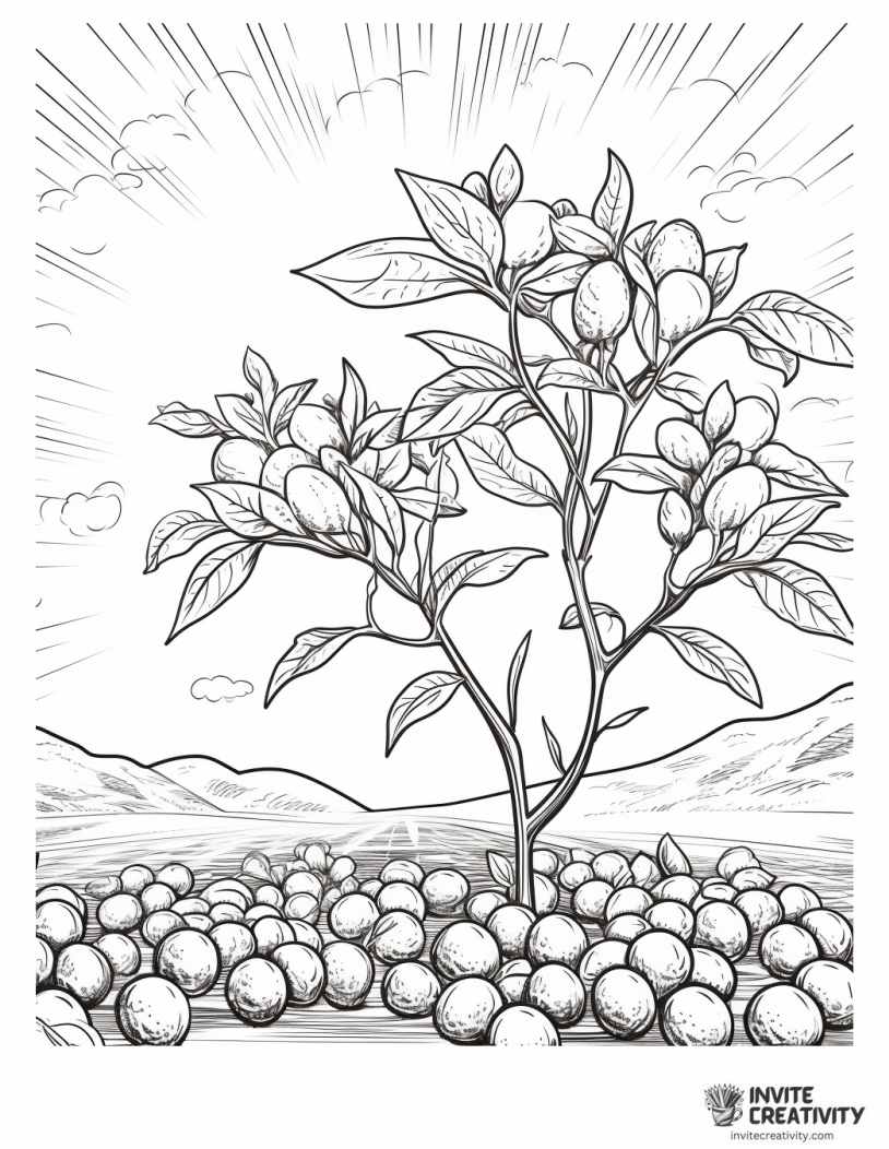 avocado seeds sprouting illustration