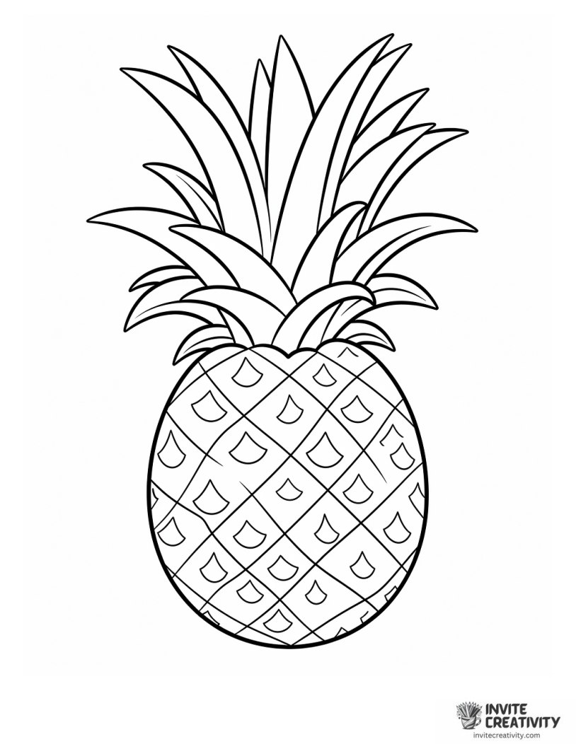 awesome pineapple coloring sheet