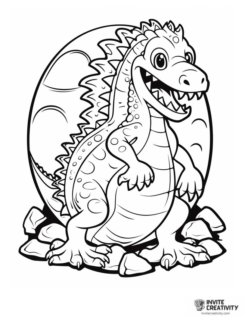 baby dinosaur coloring page