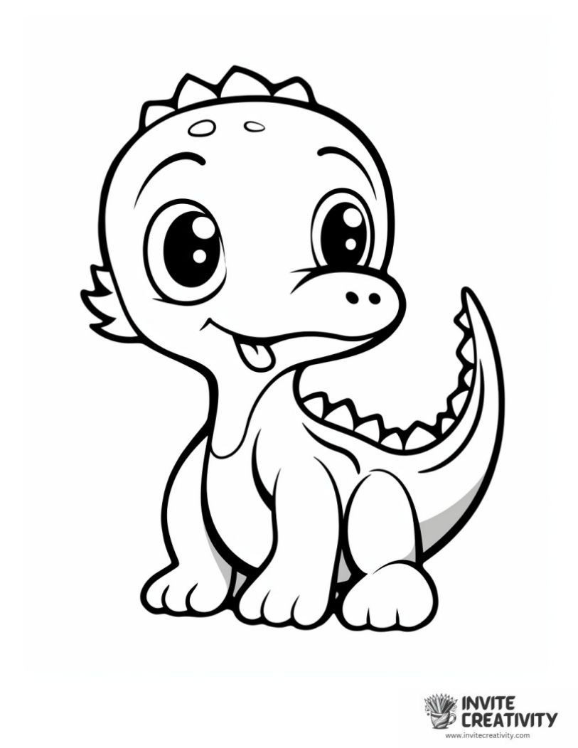baby dinosaur for kids to color