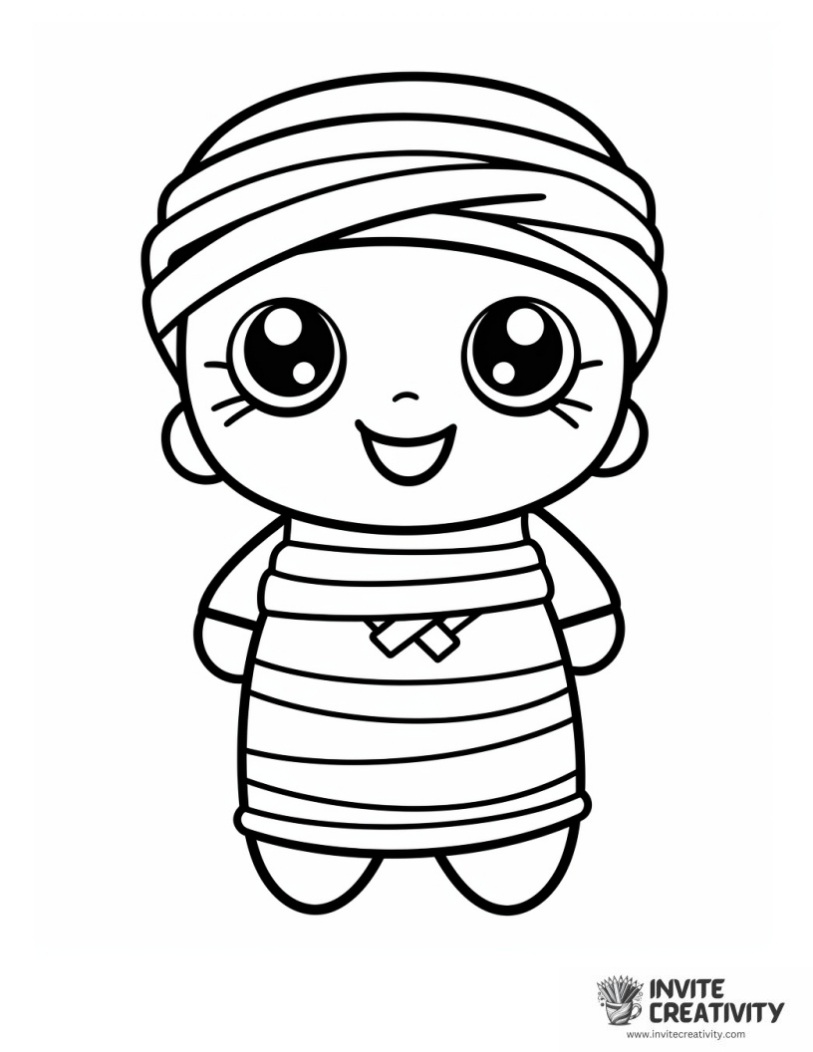 baby mummy coloring sheet