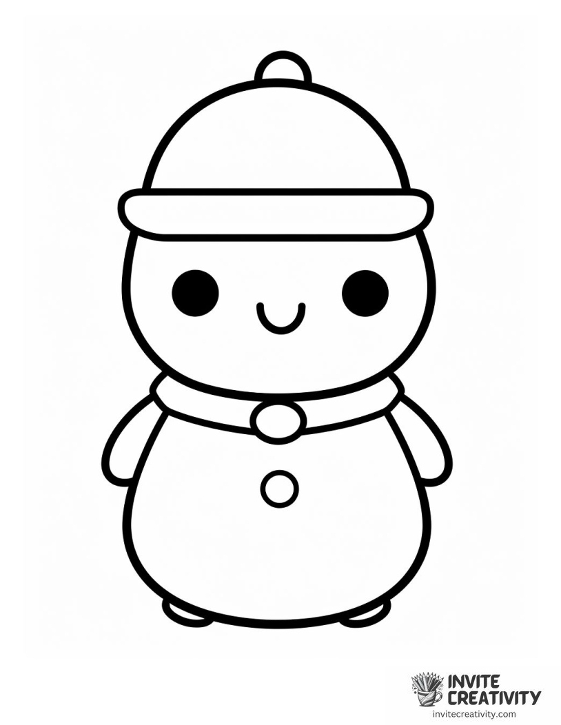 baby snowman Coloring sheet of