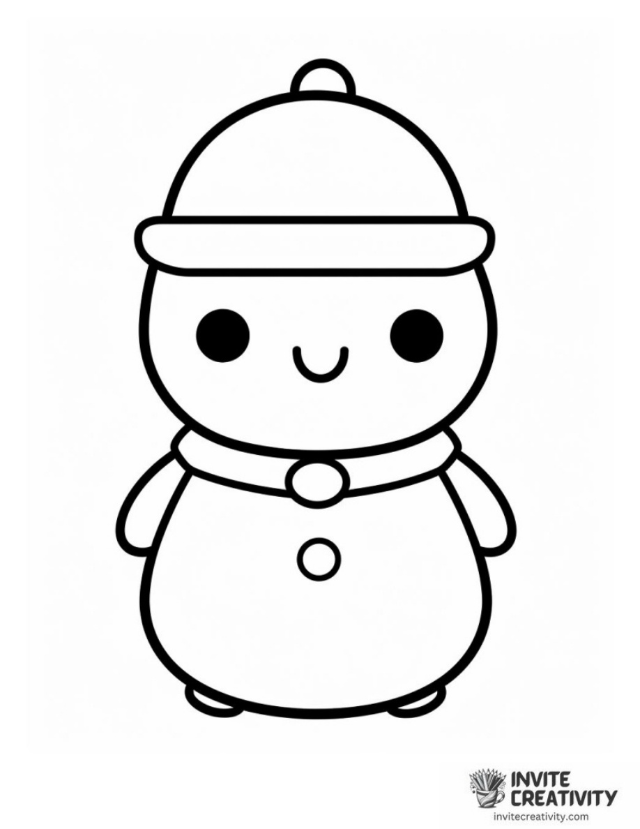 Baby Snowman Coloring Sheet of