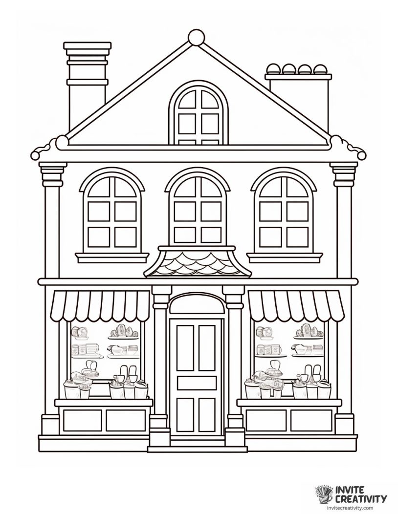 bakery coloring page