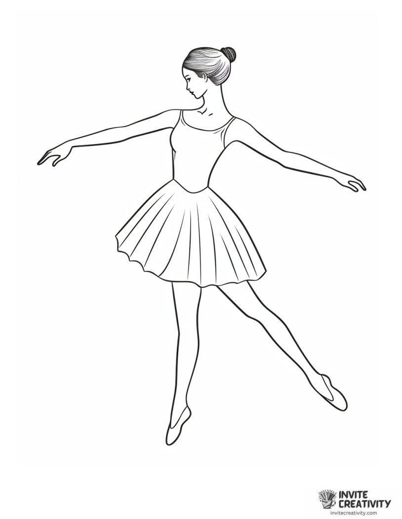 ballerina dancing coloring sheet