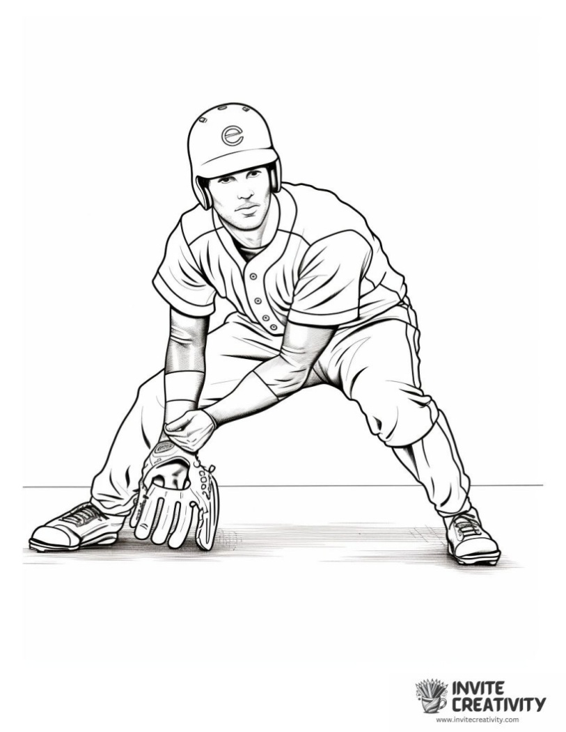 baseball coloring book page