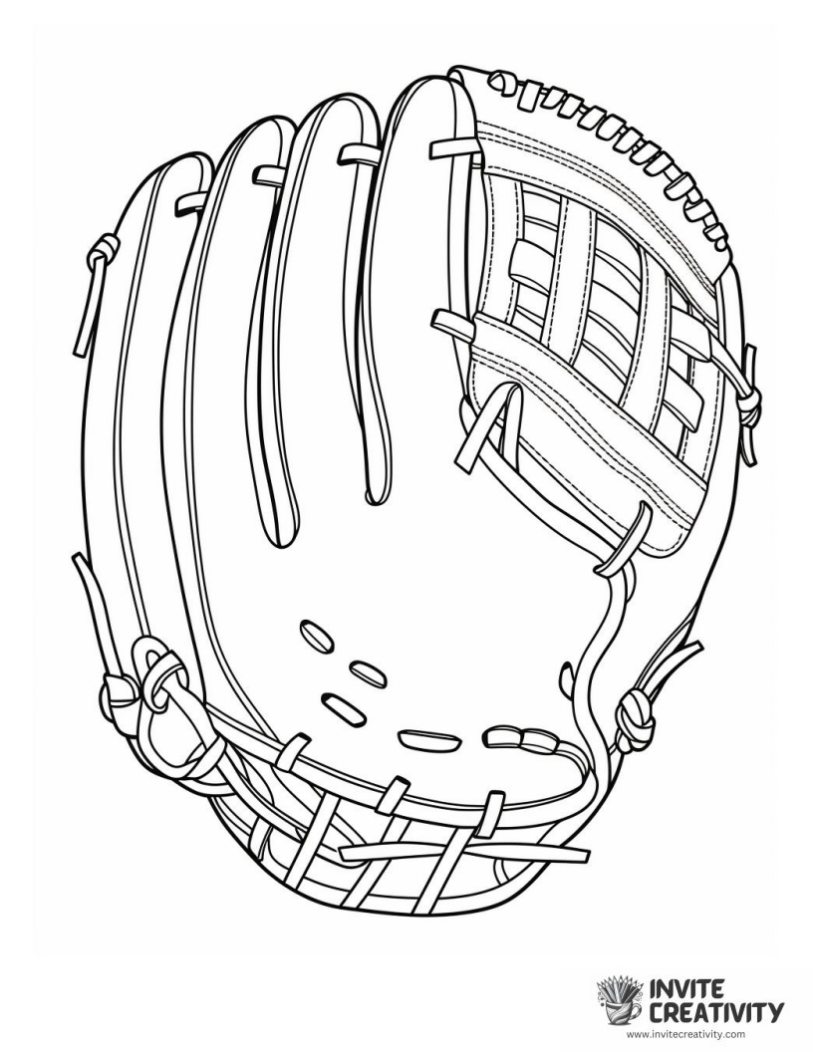 baseball glove coloring sheet
