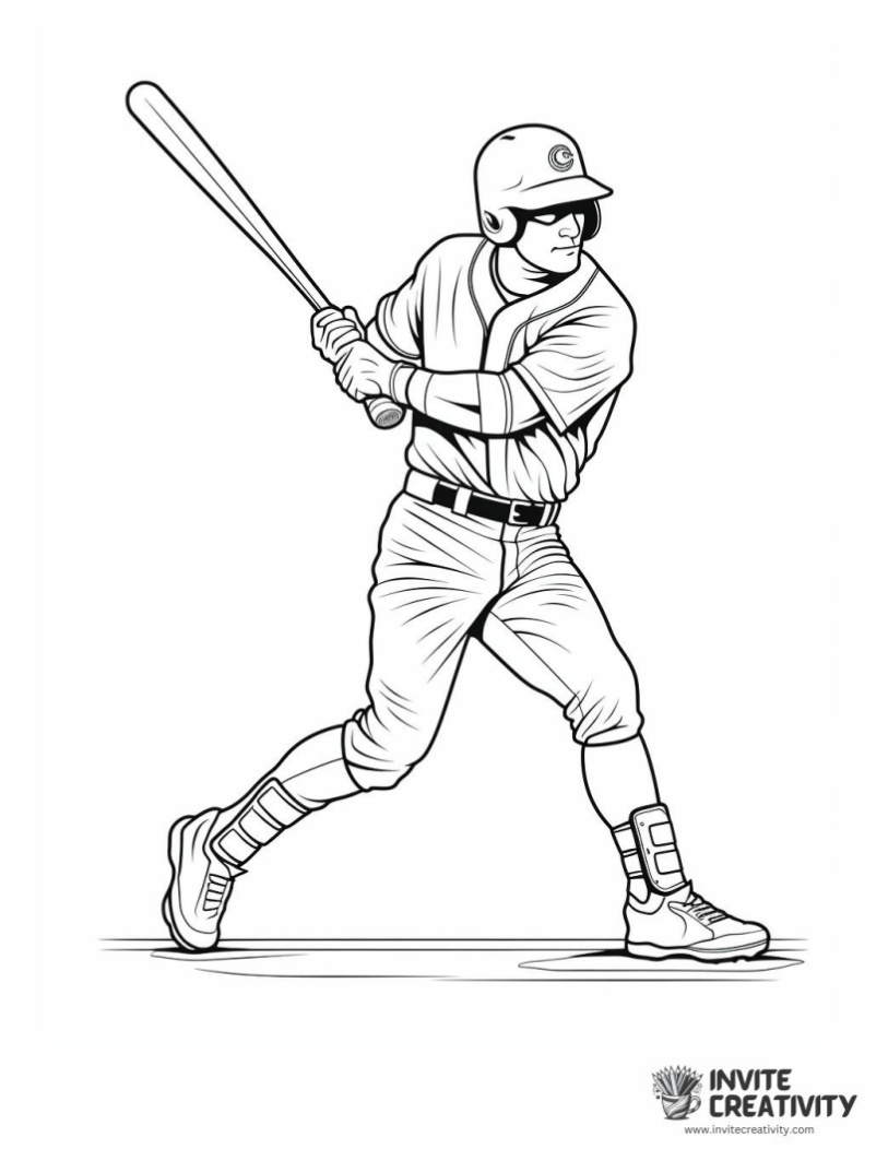 baseball homerun page to color