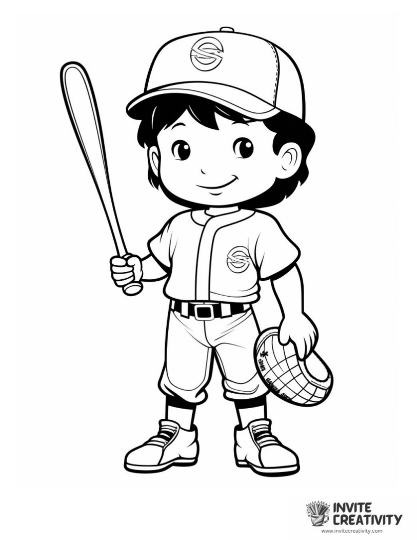 baseball kid friendly illustration