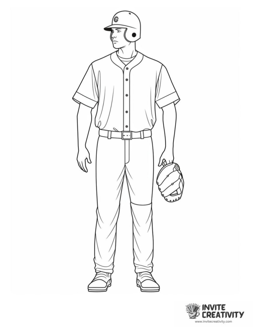 baseball uniform coloring sheet