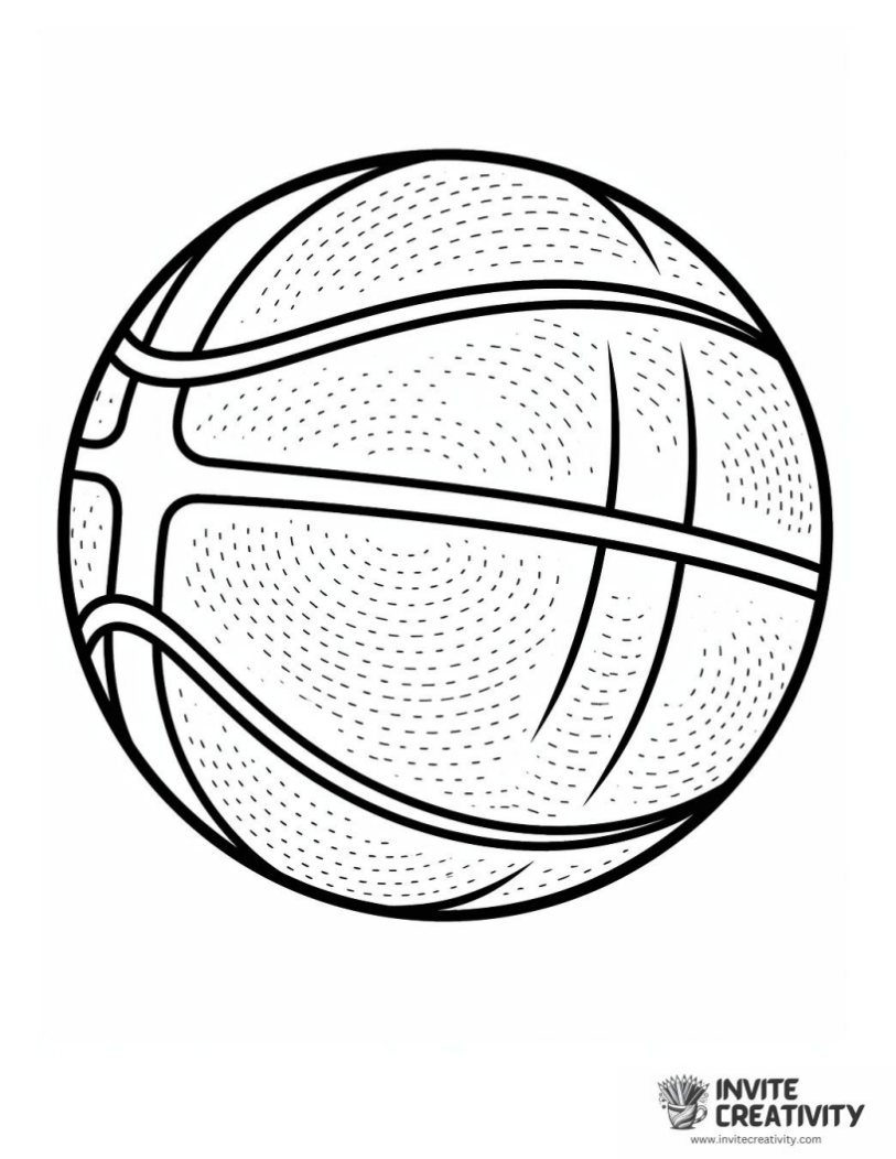 basket ball coloring sheet