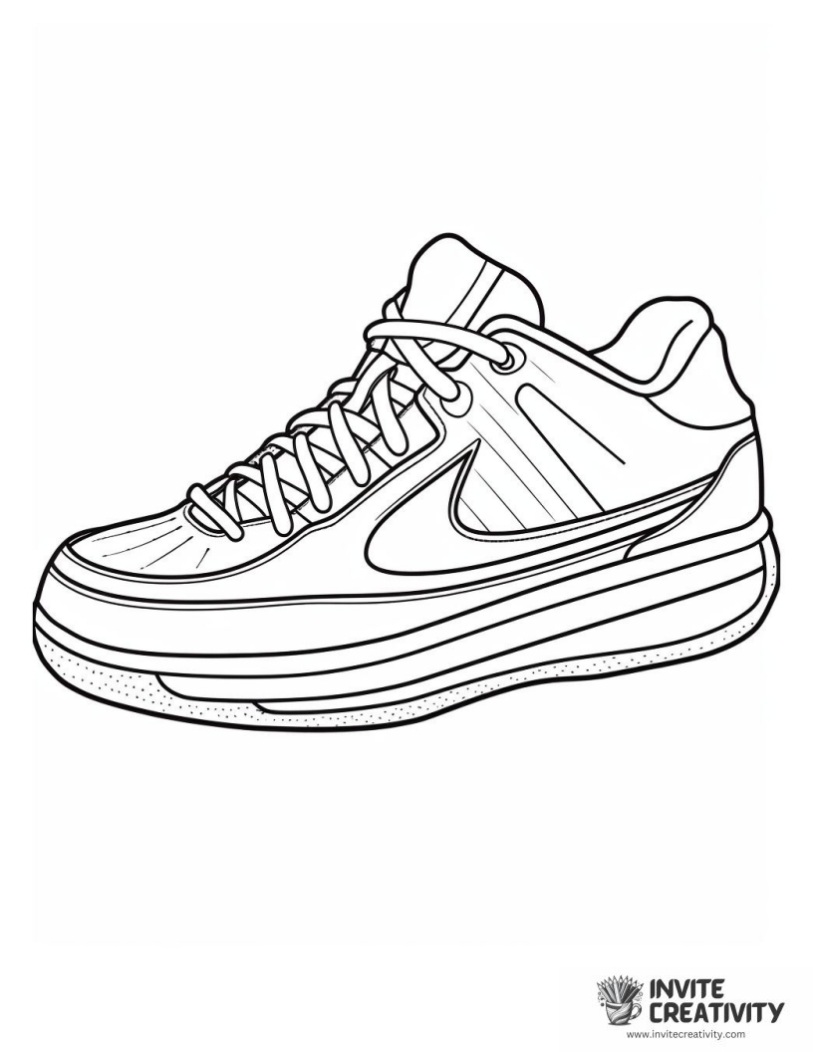 basketball shoes coloring page