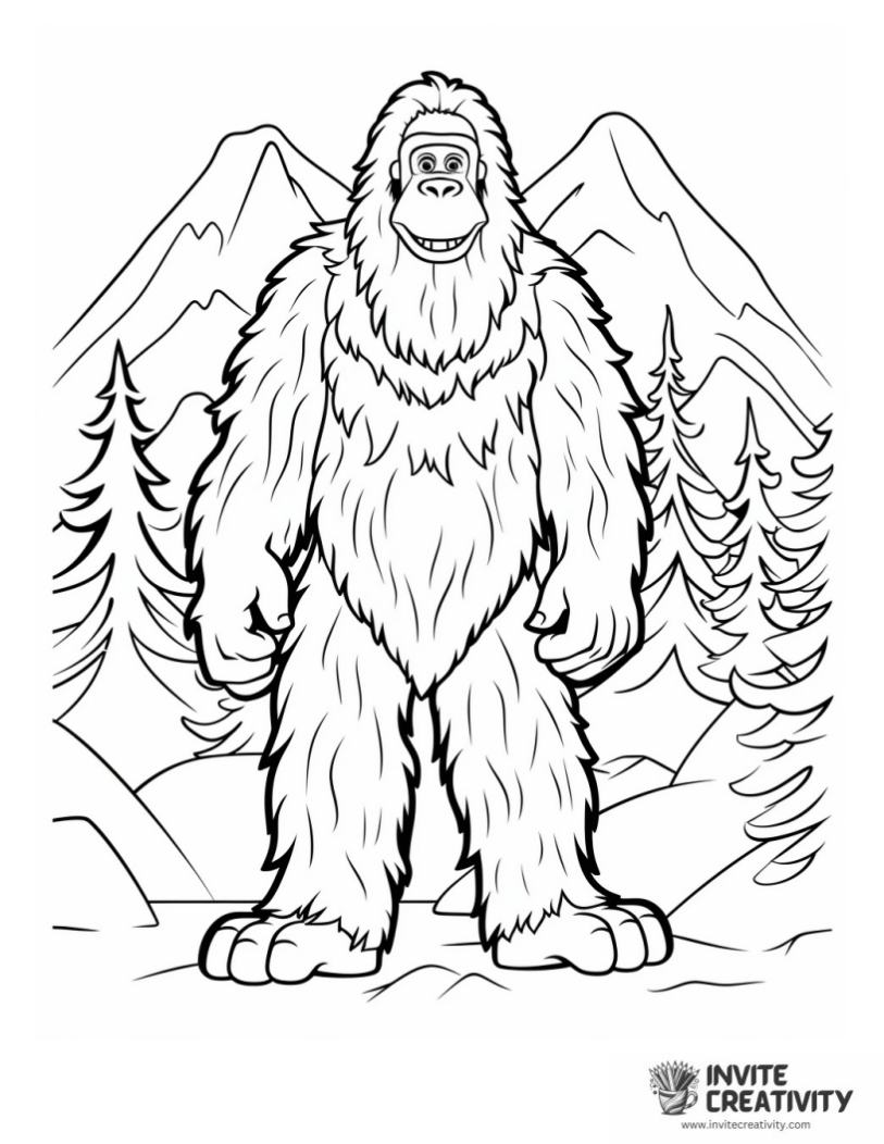 bigfoot coloring page
