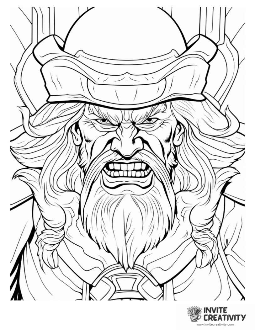 black beard pirate coloring page