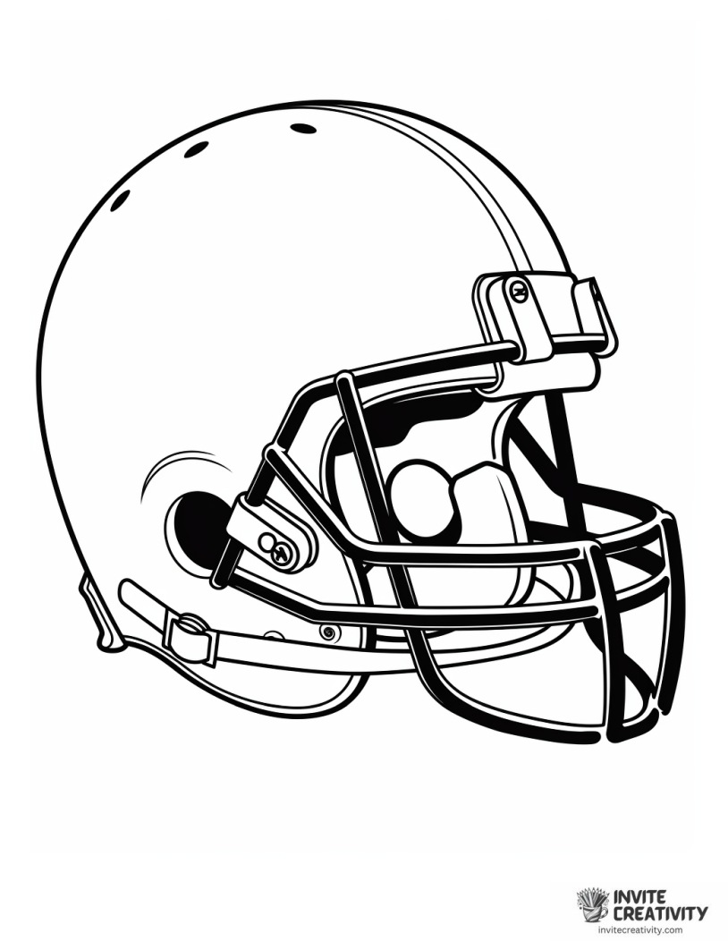 blank football helmet to color