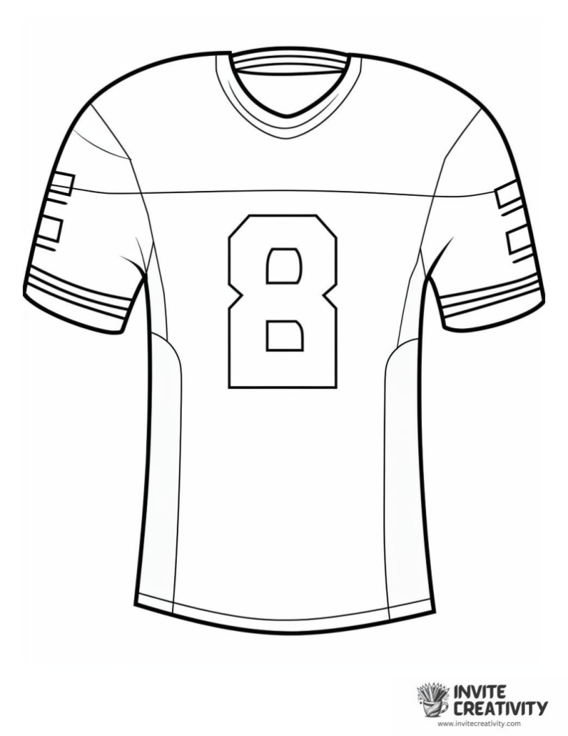 blank football jersey coloring page