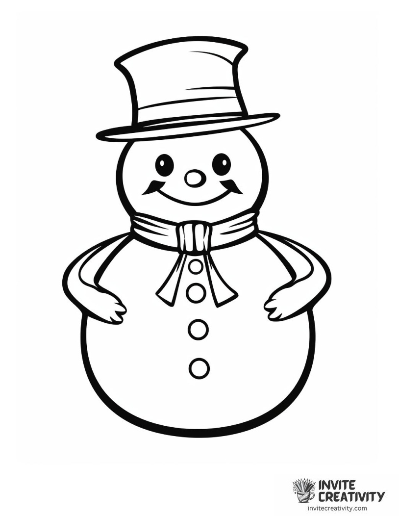 blank snowman Coloring page
