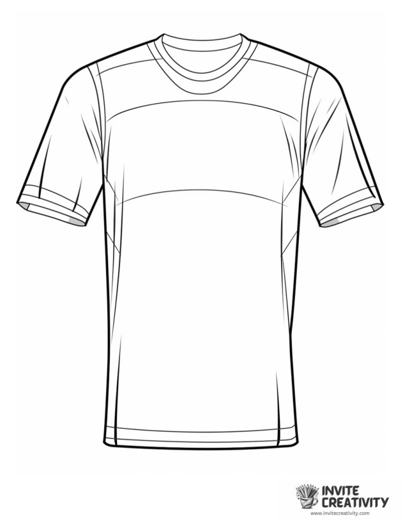 blank volleyball jersey drawing to color